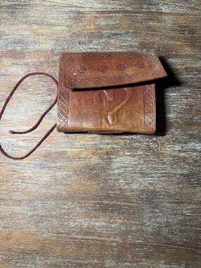 Handmade Embossed Leather Pocket Mini Notebook Journal